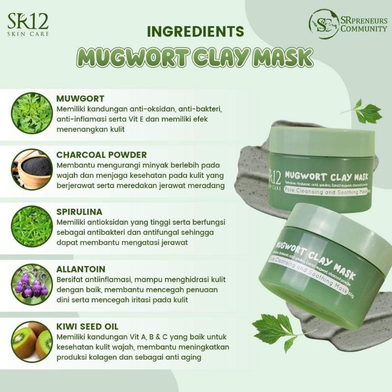 Mugwort claymask