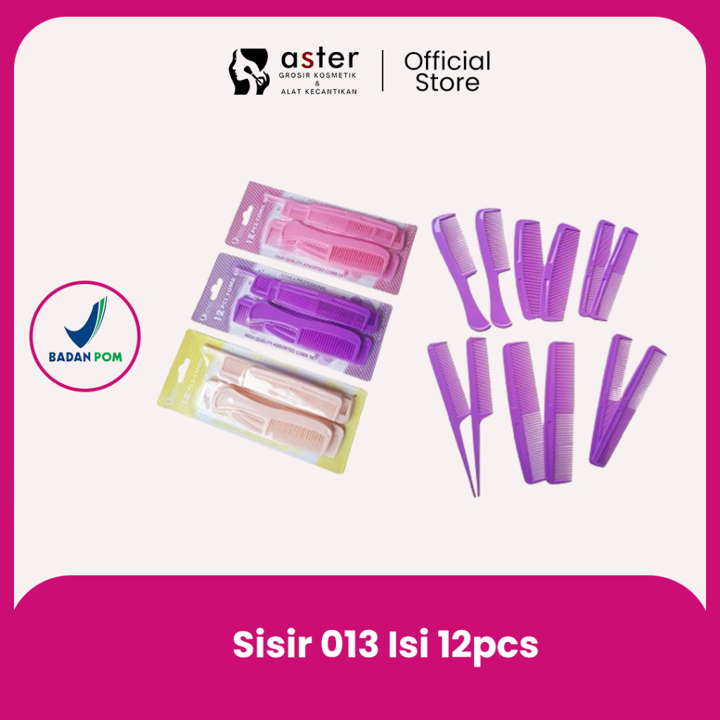 Aster Kosmetik - Sisir 013 Isi 12pcs
