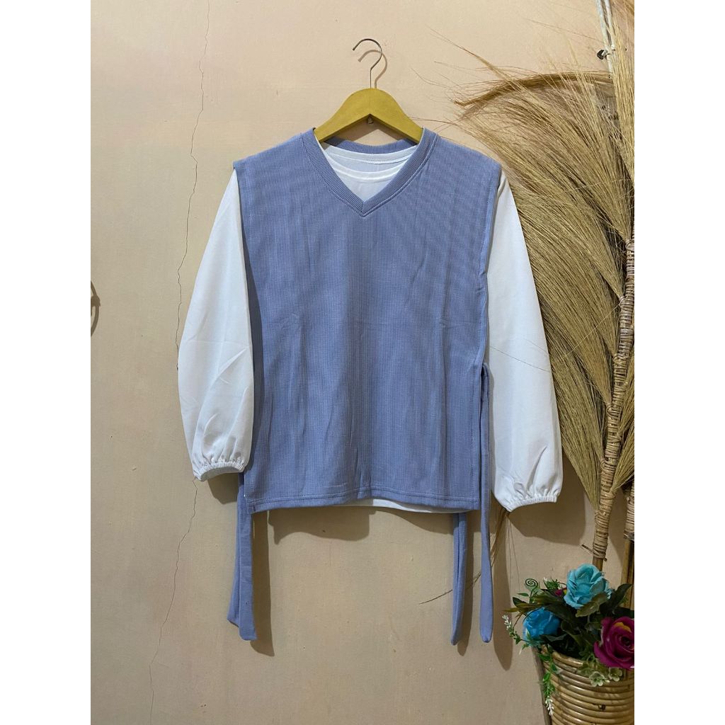 ATASAN BASIC VEST KNIT TERBARU