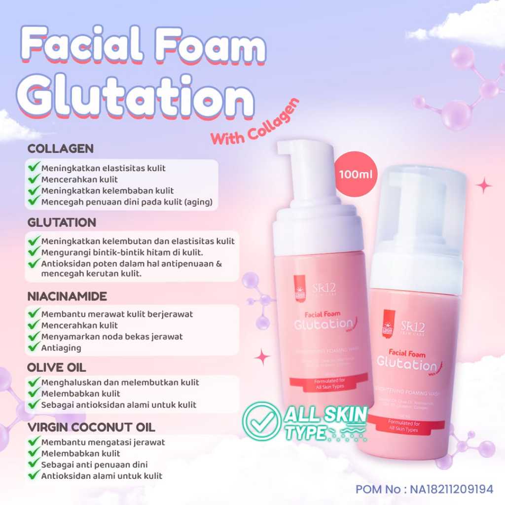 Facial Foam Glutation With Collagen