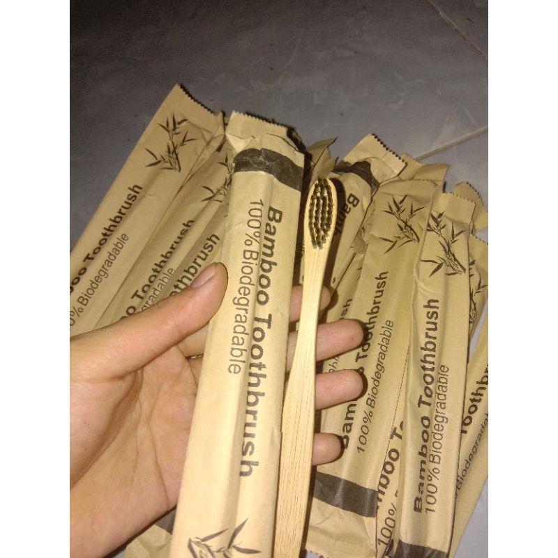 Sikat Gigi Bambu Eco Friendly per pcs