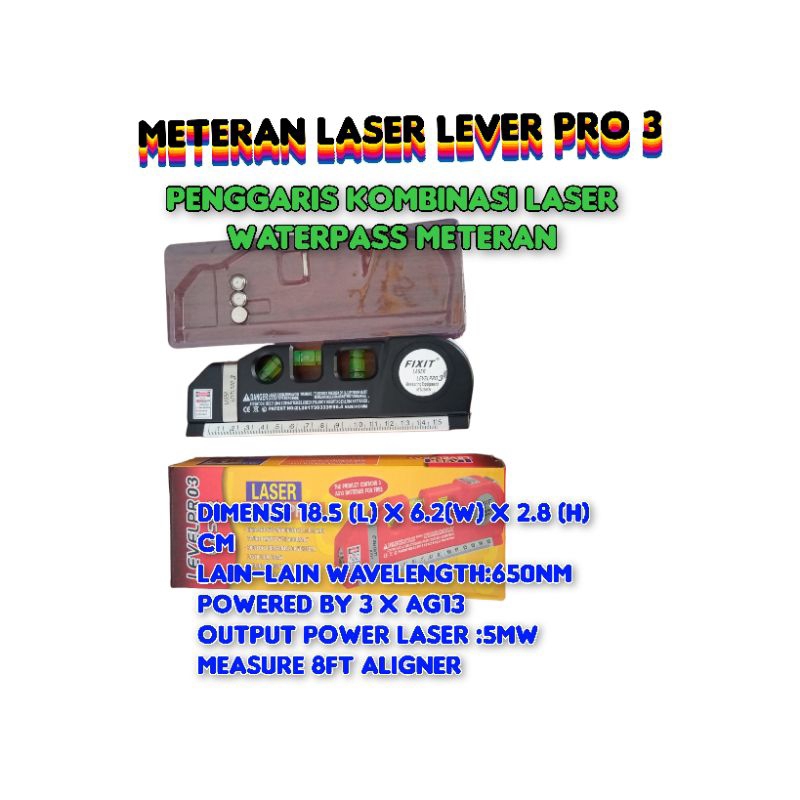meteran laser lever pro 3