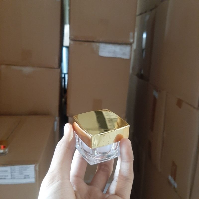 Pot Acrilic square gold