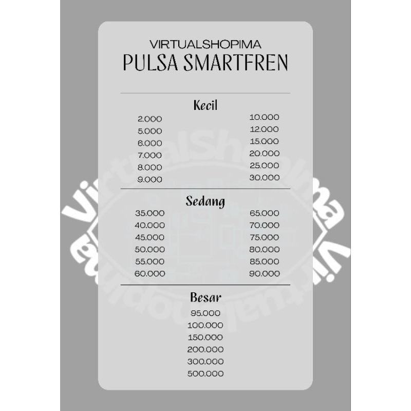 Pulsa Smartfren 25k - 150k
