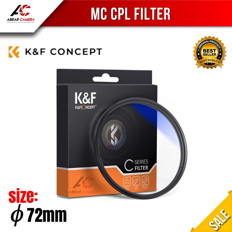 K&F Concept MC CPL Filter 72mm Blue Coating KNF Multi Coated