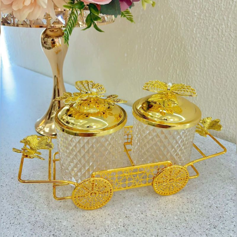 ready toples kaca set 2 packing kayu