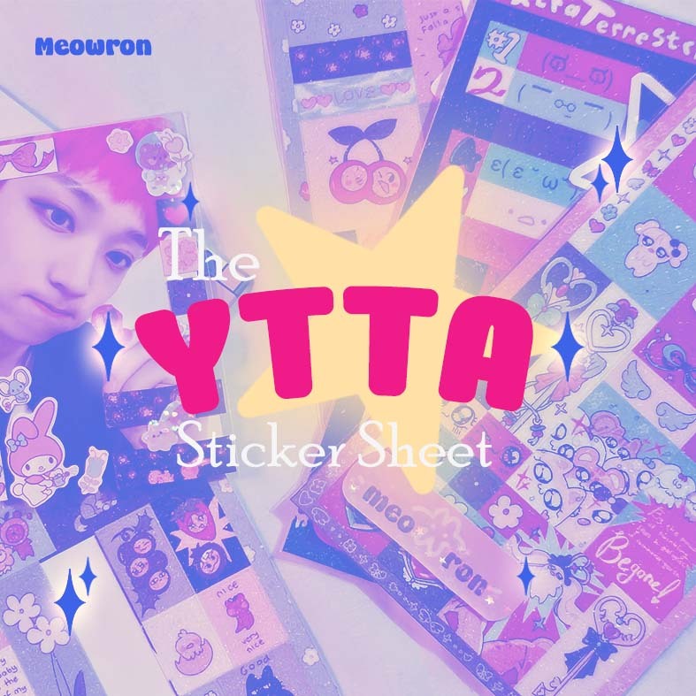 The YTTA deco sticker sheet