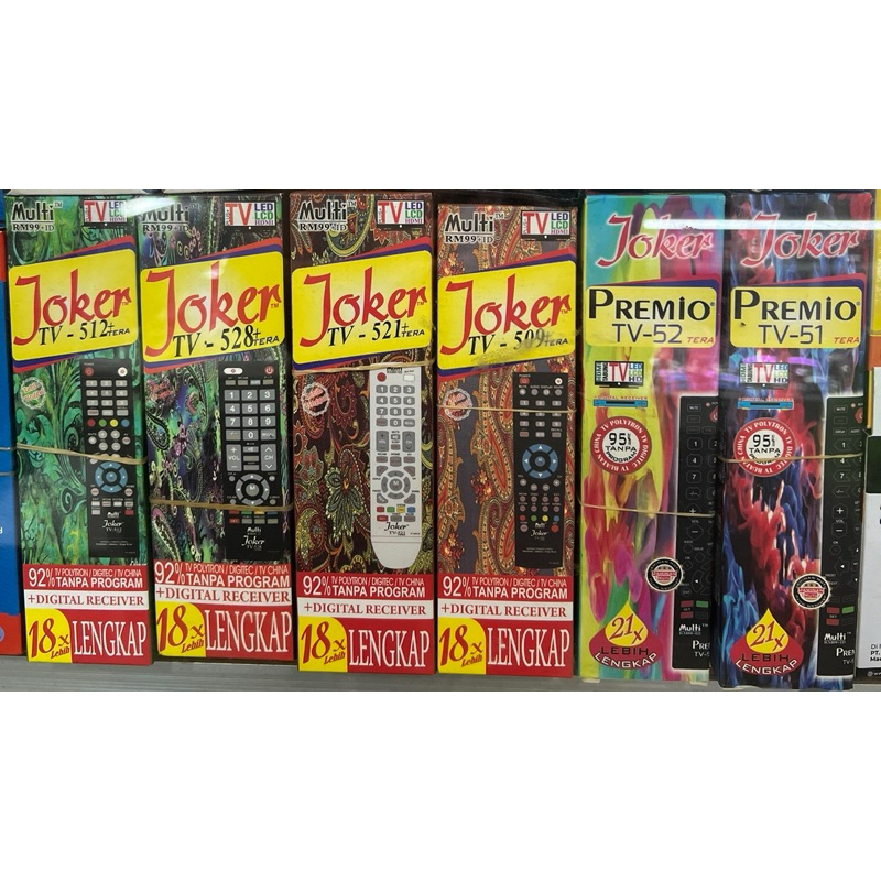 REMOTE TV MULTI  UNIVERSAL JOKER/ Model Campur