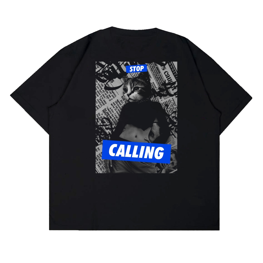 VERB Oversized Tshirt - Cat Calling BLACK