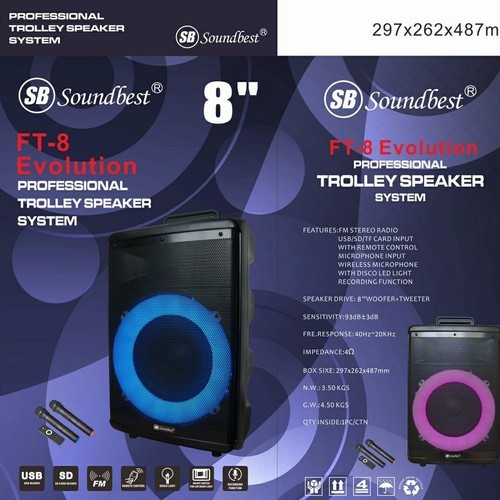 Speaker Portable Wireless SOUNDBEST FT 8 EVOLUTION