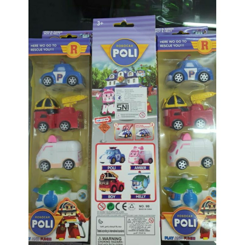 robocarpoli mainan robocar poly isi 4