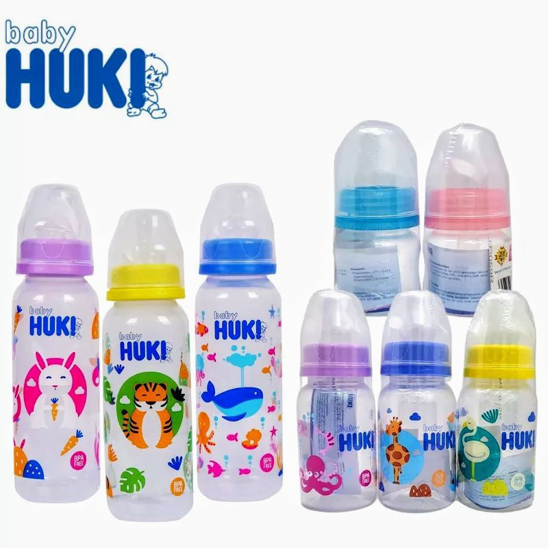 Huki Round PP Bottle Character 60ml/120ml/240ml