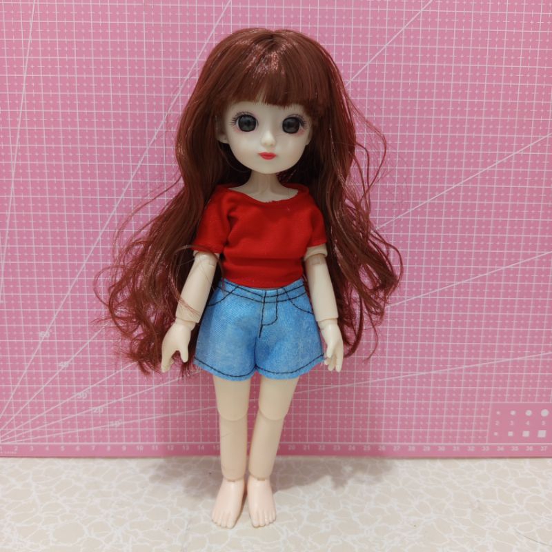 Boneka BJD plastik 25 cm