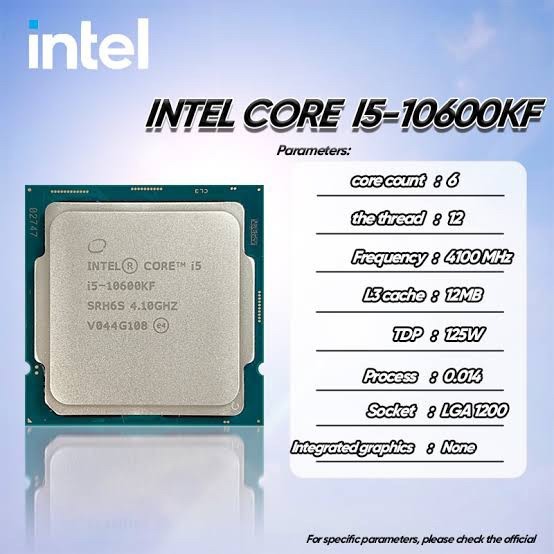 PROCESSOR INTEL CORE I5 10600KF TRAY LGA 1200