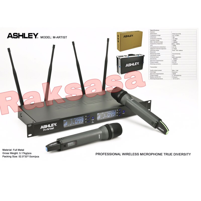 Mic Wireless Ashley M ARTIST 2Mic Handle Wireless Full Metal