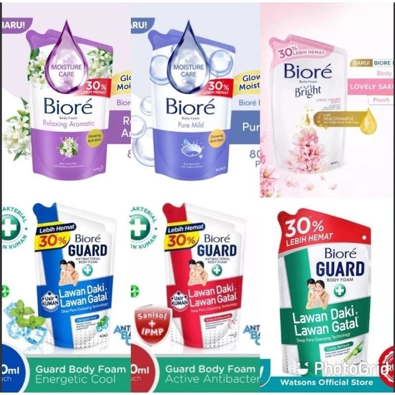 Biore body wash 800ml (random)