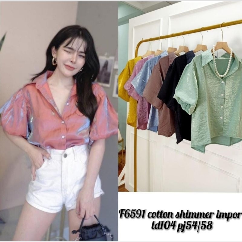 Kemeja Katun Shimmer