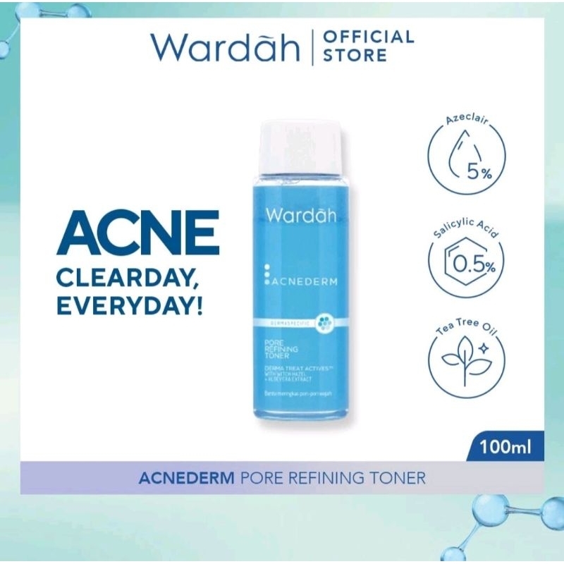 wardah acnederm pore refining toner