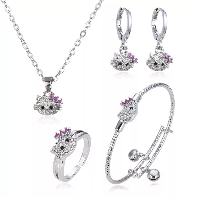kalung anak 4 set silver