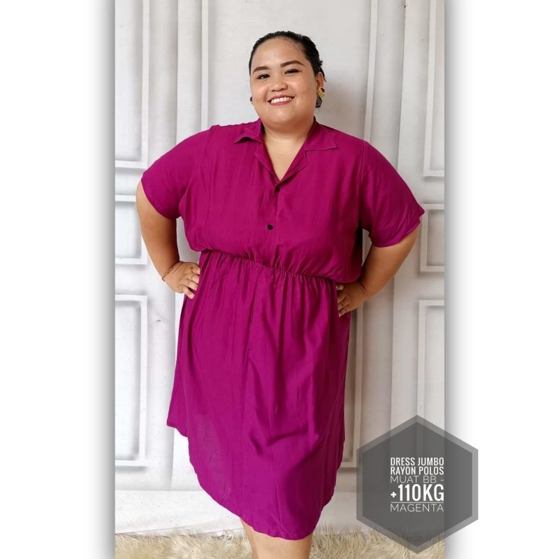 Dress Jumbo Rayon Polos