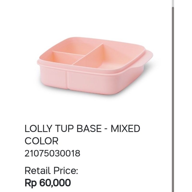 Base Lolly Tup - Bawahan Tupperware