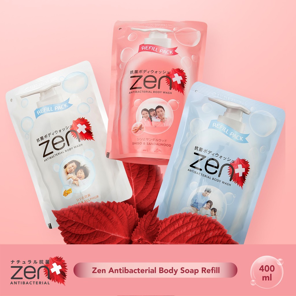 ZEN Antibacterial Sabun Cair Refill Pouch 400ml