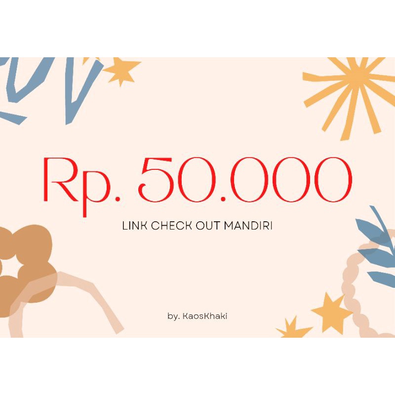 COD Link Cekout Mandiri 50 !!