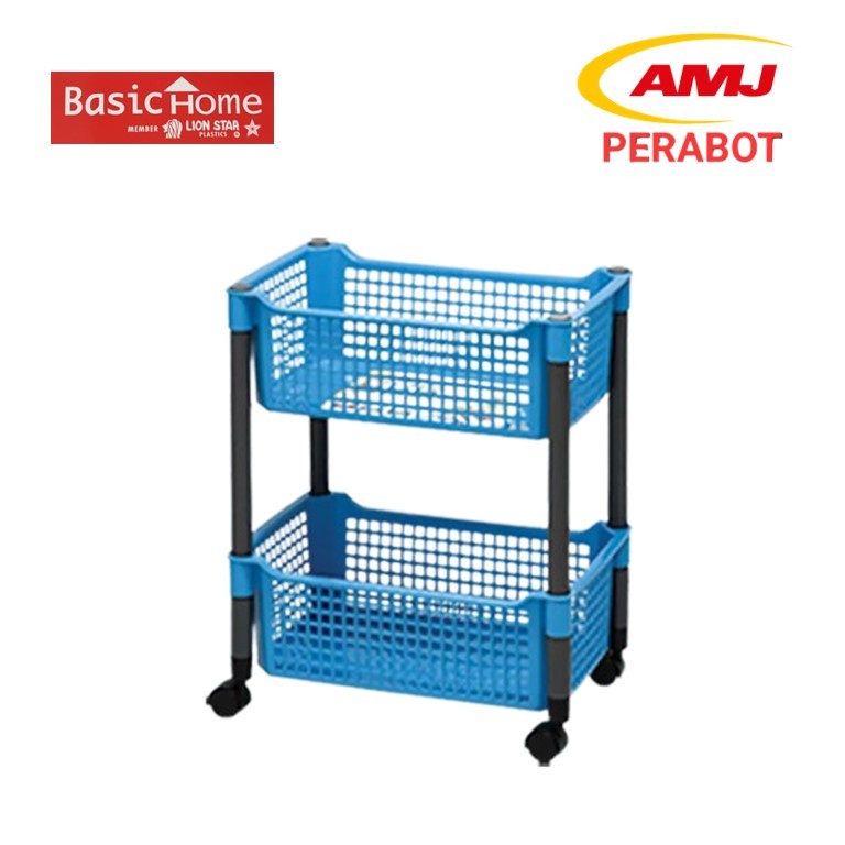 BASIC HOME Rak Susun 2 + Roda Praktisa Rack