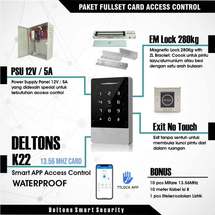 PAKET ACCESS CONTROL DELTONS K22 INDOOR