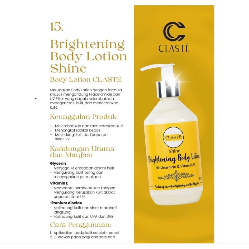 Claste body lotion