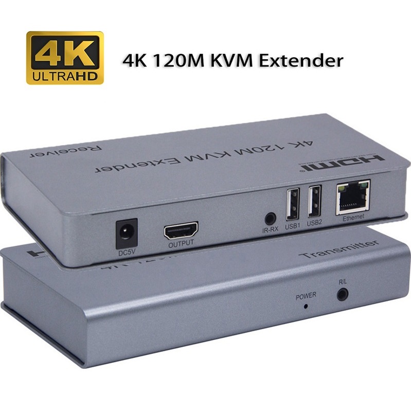 KVM HDMI Extender 120m 4K with Loop HDTV Extension