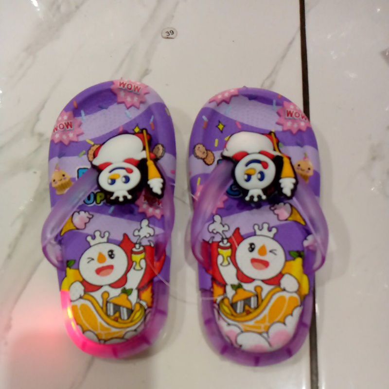 Sandal anak mixue, LED.