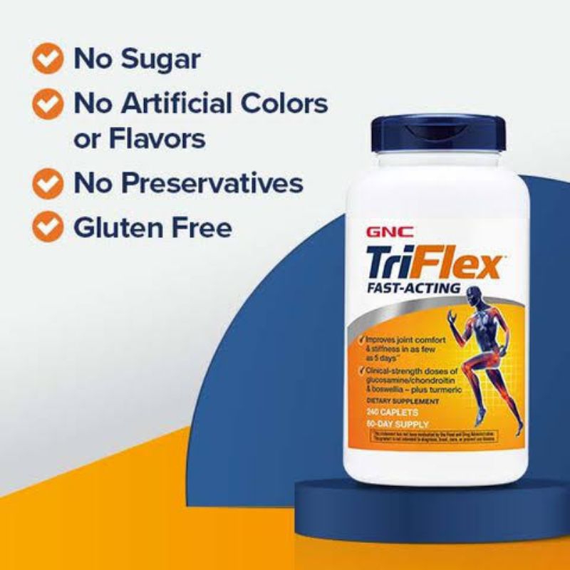 GNC TriFlex Fast-Acting - 240 Caplets Joint Support Supplement