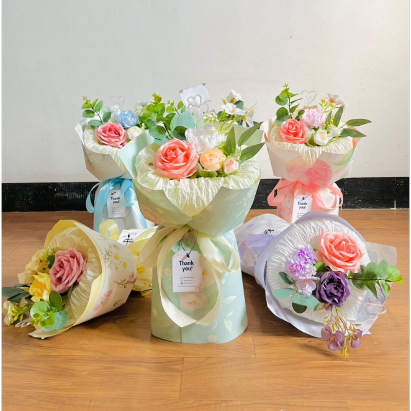 Buket bunga artificial korean style