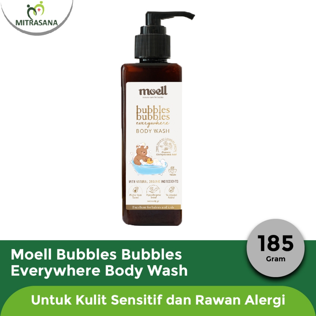 Moell Bubbles Bubbles Everywhere Body Wash 185 Gr