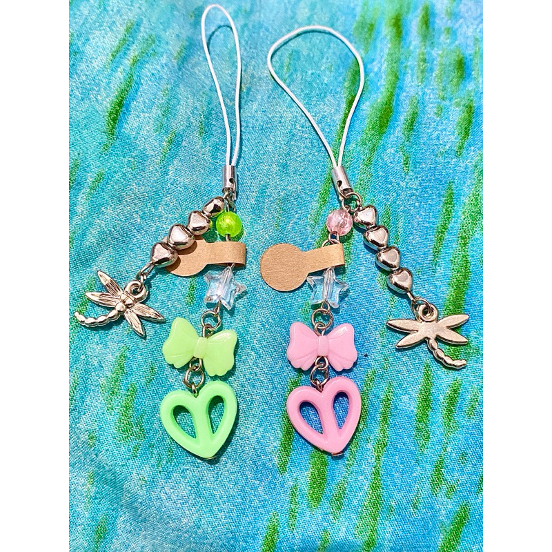 Phone strap beads love