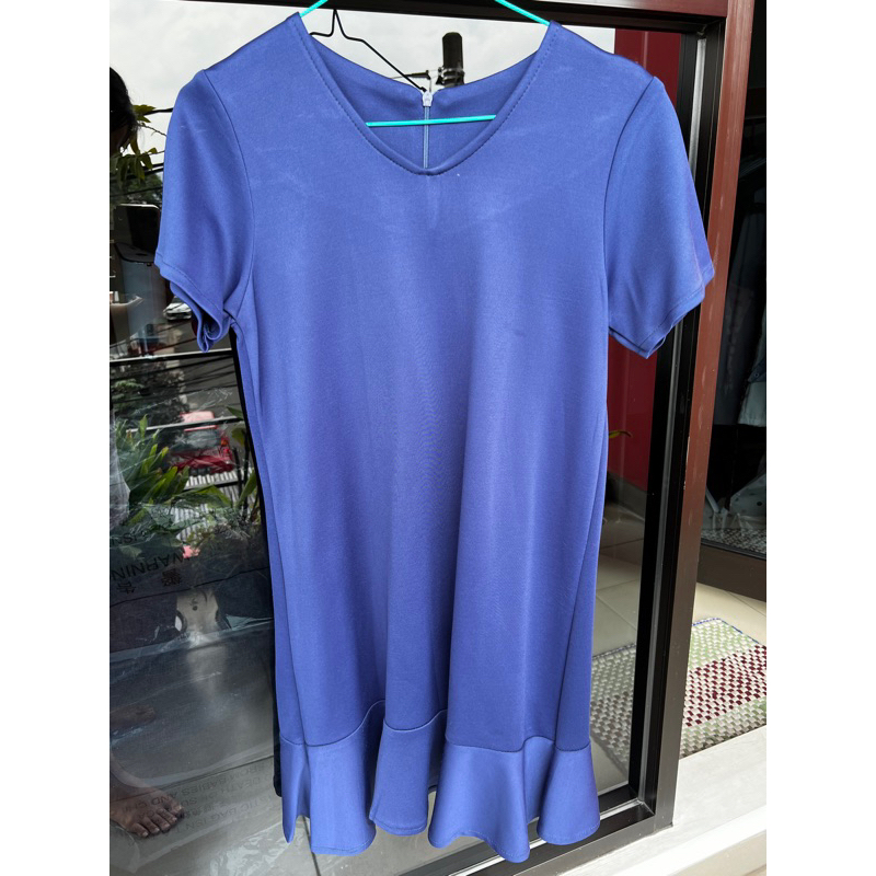 DRESS BIRU POLOS