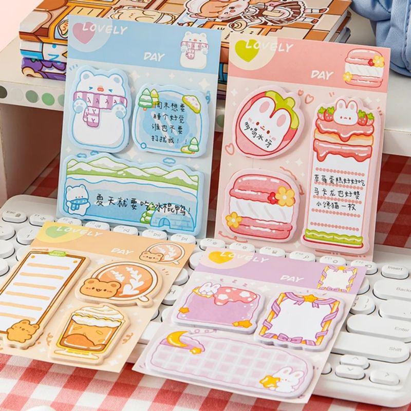 3 in 1 Food Theme Sticky Note [33CORNER]
