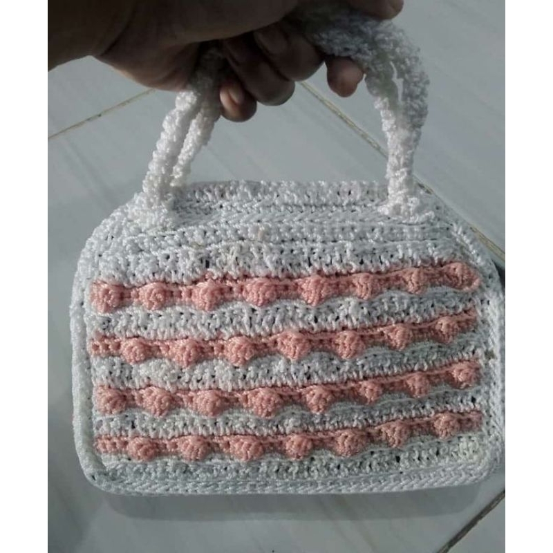 Handbag putih orange