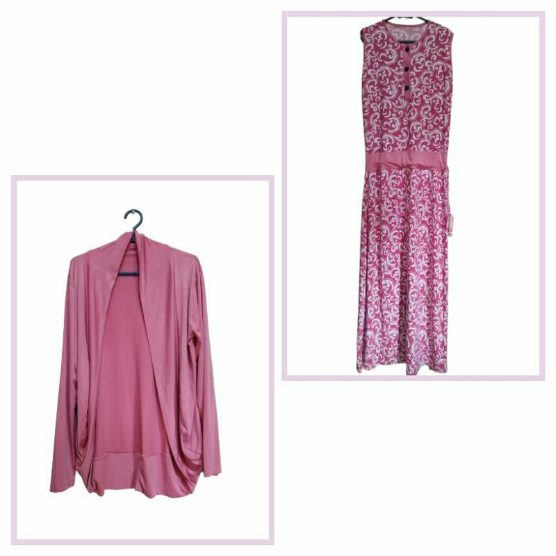 Gamis dan cardigan