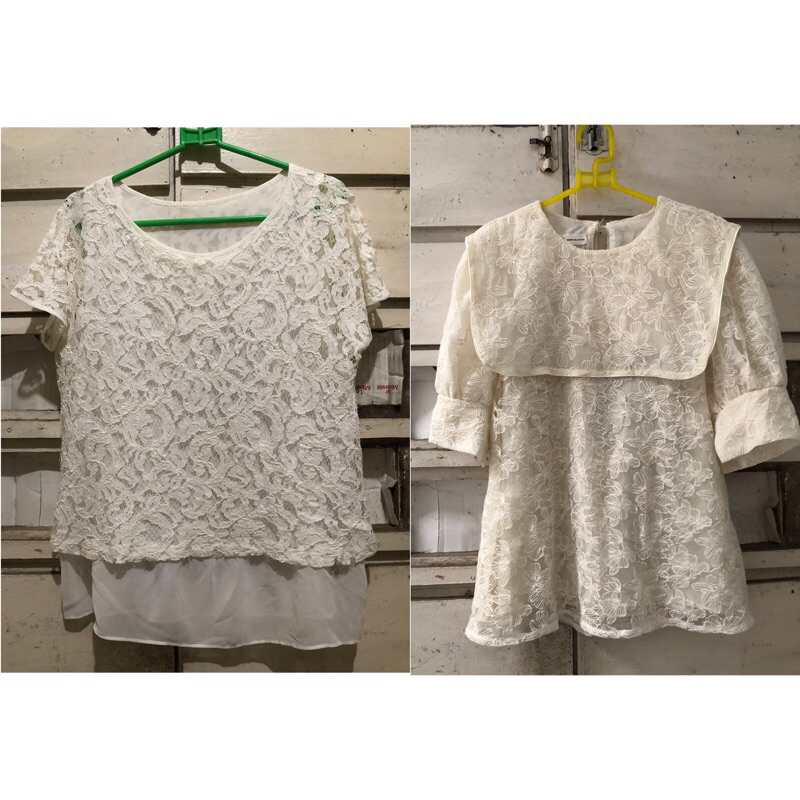 Atasan blouse brokat