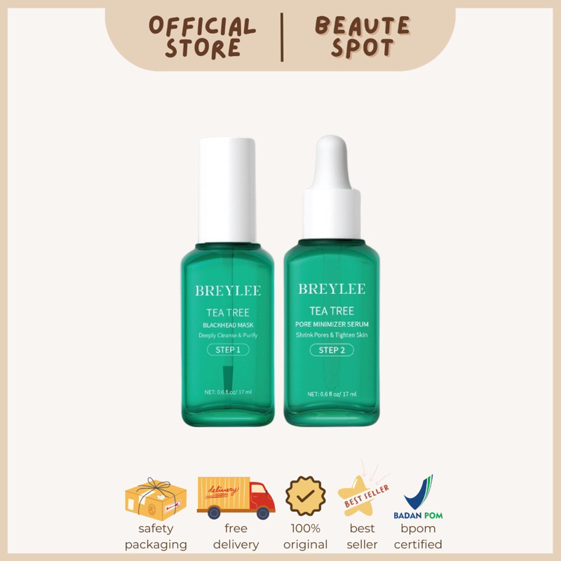 Breylee Step 1 Blackhead Remover Mask & Step 2 Pore Minimizer Serum
