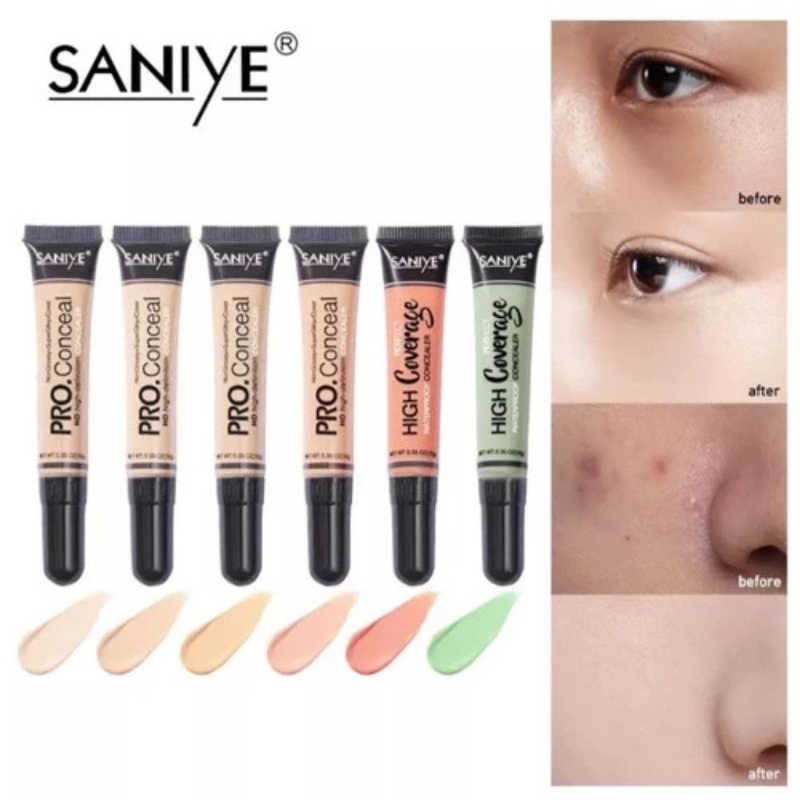 SANIYE MULTI-USE HIGH COVERAGE LIQUID CONCEALER WITH BRUS 10G