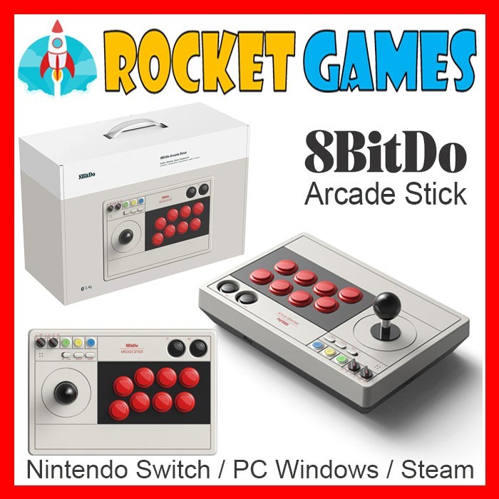 8bitdo Arcade Stick Stik Controller for Nintendo Switch PC Windows Steam Rasp