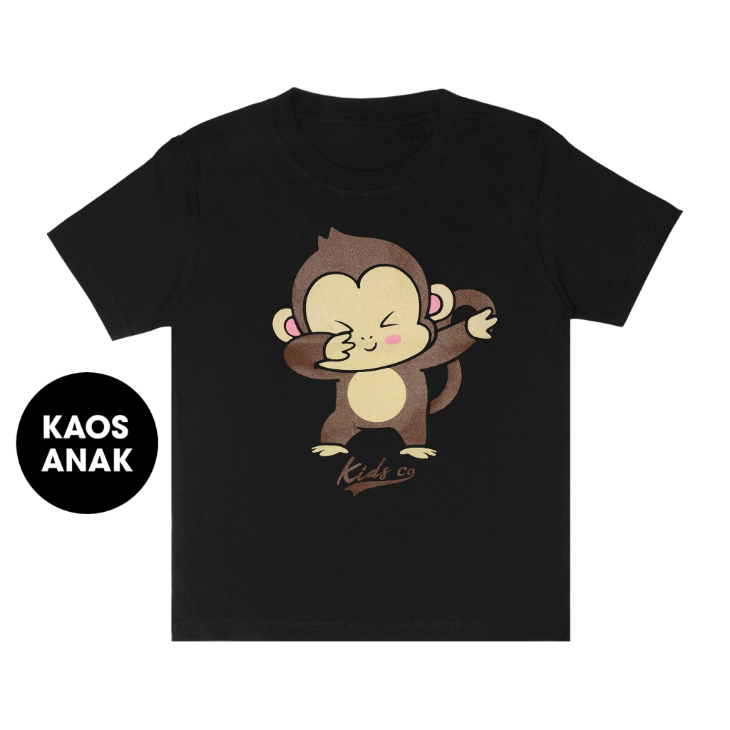 Someone Kids&co Kaos Anak Hitam "Monkey" 005A