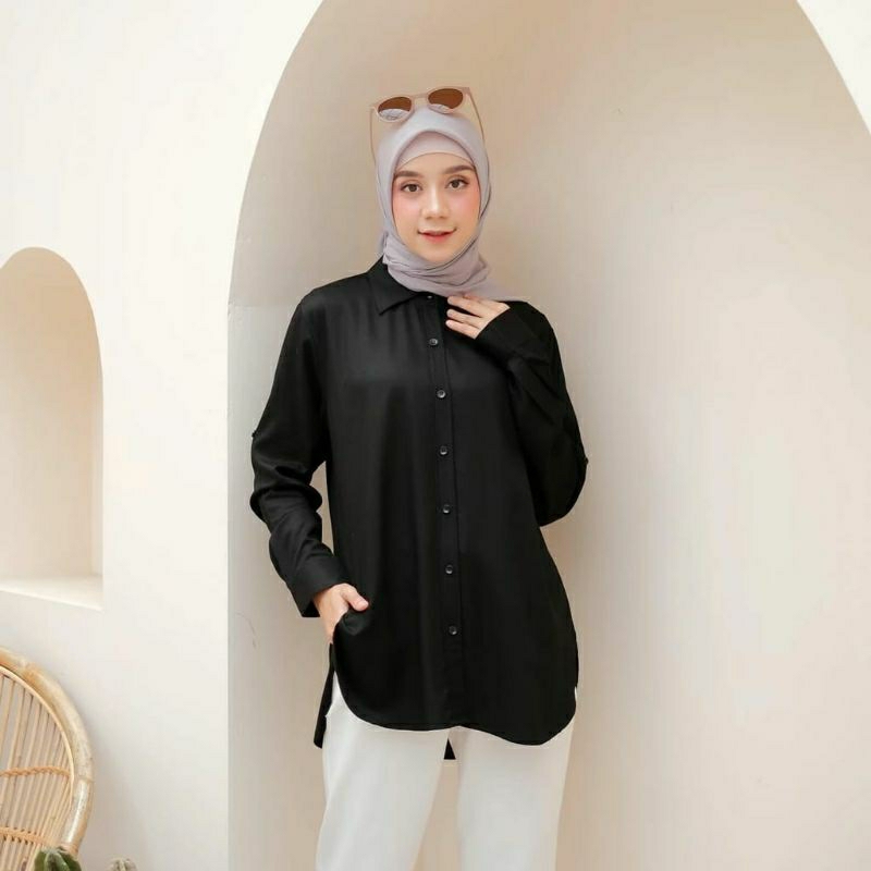 ✨Kemeja Cringkel Hitam✨