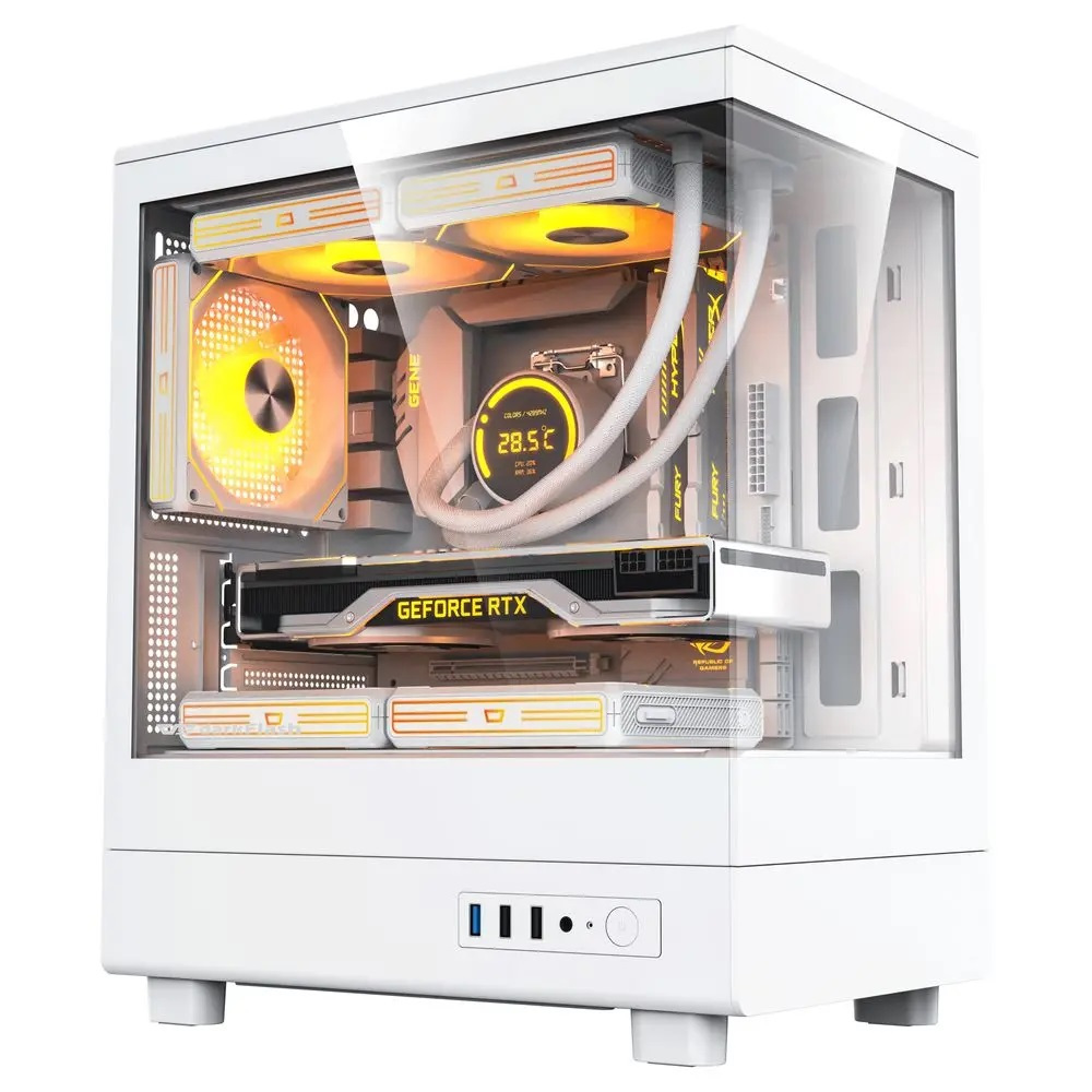 DARKFLASH DB330M WHITE MICRO ATX MINI TOWER PC CASE CASING GAMING CHASSIS