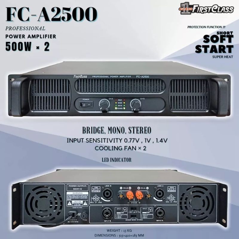 POWER AMPLIFIER FIRSTCLASS FCA-2500 ORIGINAL
