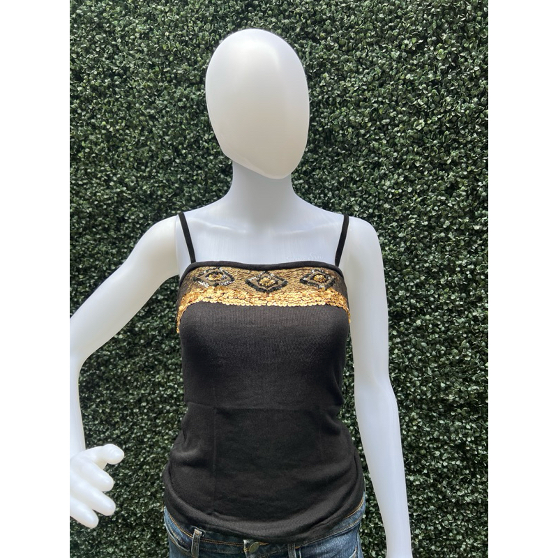 Preloved Mango Sequin Top