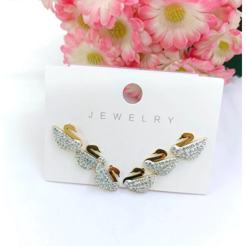 Anting Bebek permata Titanium anting wanita set 3